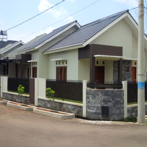 foto tampak rumah tipe Olive perumahan The Green View