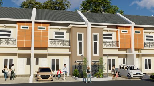 foto tampak rumah tipe Grand Pinisi Unm 100 perumahan BUMI AROEPALA