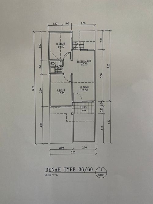 foto denah rumah tipe 36 perumahan RANCAMANYAR INDAH Tahap 2