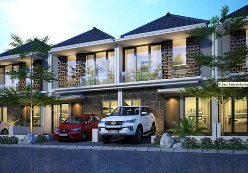 foto tampak rumah tipe EDELWEISS perumahan GOLDEN PARK 2