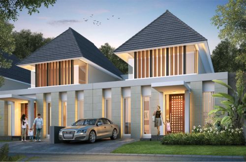 foto tampak rumah tipe T.129 - De' Pangrango perumahan The Argopuro