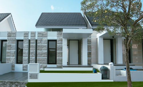 foto tampak rumah tipe T.70 - De' Colorado perumahan The Argopuro