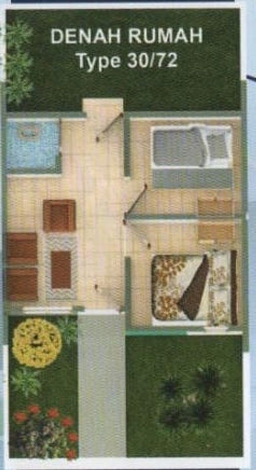 foto denah rumah tipe 36/72 perumahan Fantasy Residence