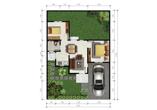 foto denah rumah tipe 40/102 perumahan GRIYA PESONA ALAM