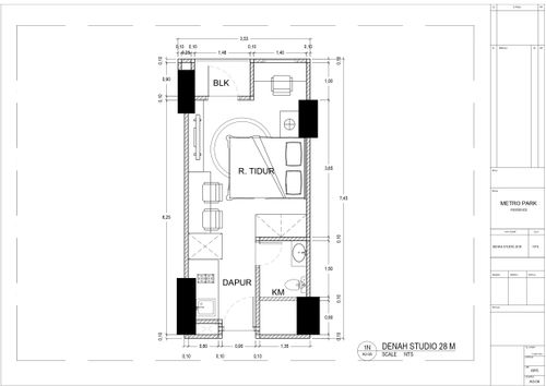 foto denah rumah tipe STUDIO C perumahan APARTEMEN METRO PARK RESIDENCE
