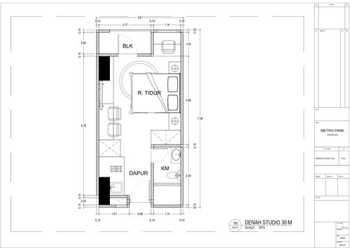 foto denah rumah tipe STUDIO D perumahan APARTEMEN METRO PARK RESIDENCE