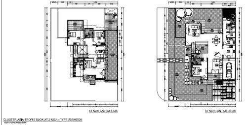 foto denah rumah tipe 292/411 perumahan ASIA TROPIS DAN TAMAN CEMARA KHI
