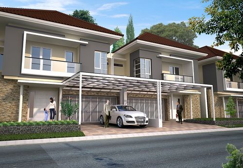 foto tampak rumah tipe CANELLA 291/264 perumahan CLUSTER ASERA KHI