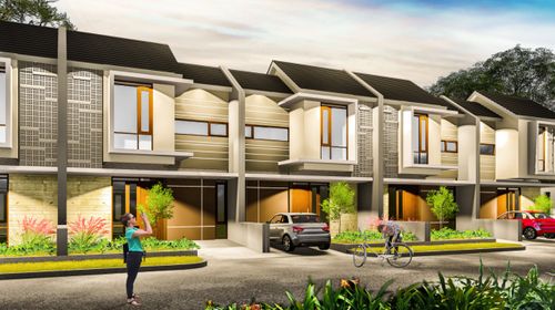 foto tampak rumah tipe 85 perumahan BUMI SILIWANGI