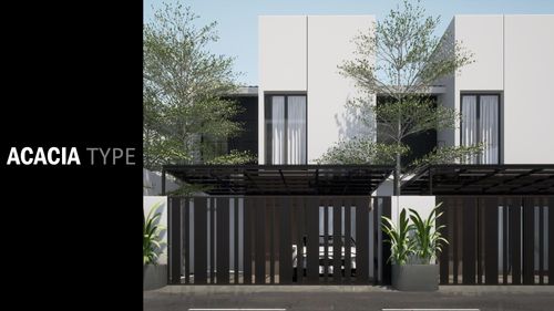 foto tampak rumah tipe Acacia 2 perumahan CONFORTI RESIDENCE