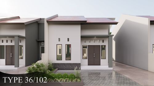 foto tampak rumah tipe 36 perumahan AFIKA LAND