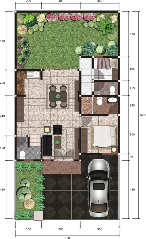 foto denah rumah tipe ESPANYOLA perumahan Grand City The Extension