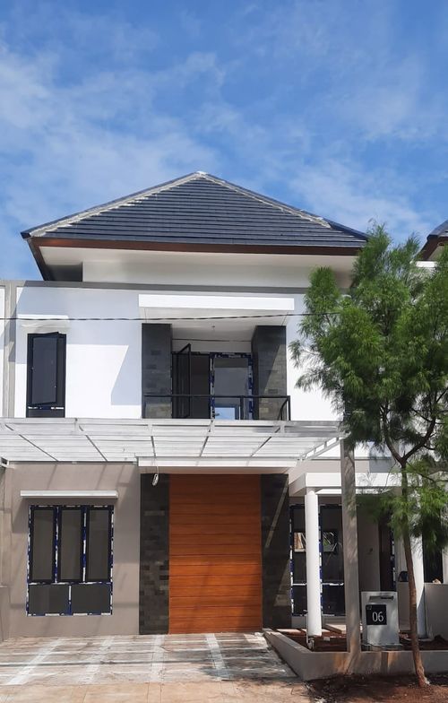 foto tampak rumah tipe Arkamaya B2-06 perumahan Kedaton Park Tahap 1