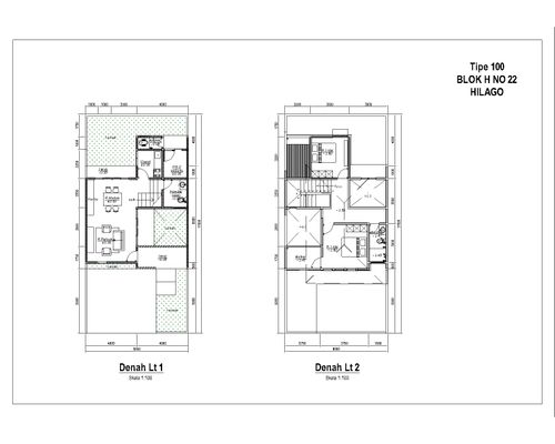 foto denah rumah tipe CALLA - H perumahan BSB City Hilago