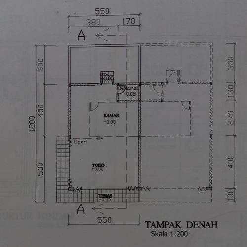 foto denah rumah tipe Ruko (Hook) perumahan BUANA ASRI