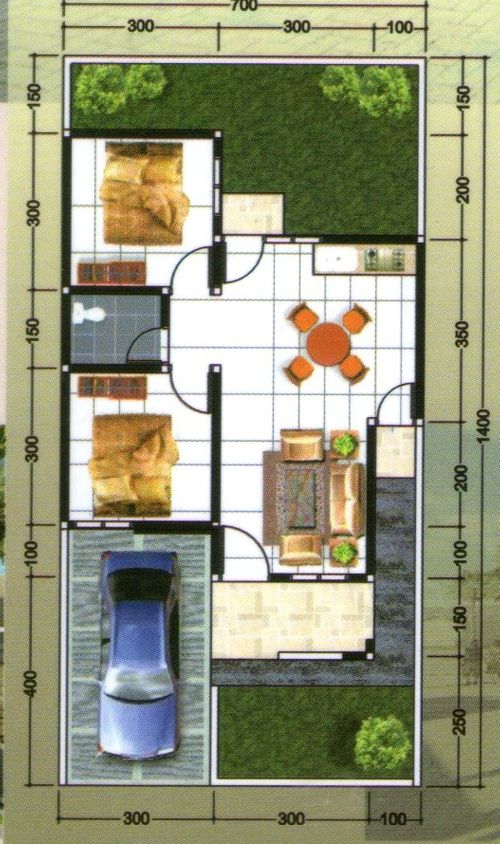 foto denah rumah tipe 50/98 perumahan ILMA D'MANSION
