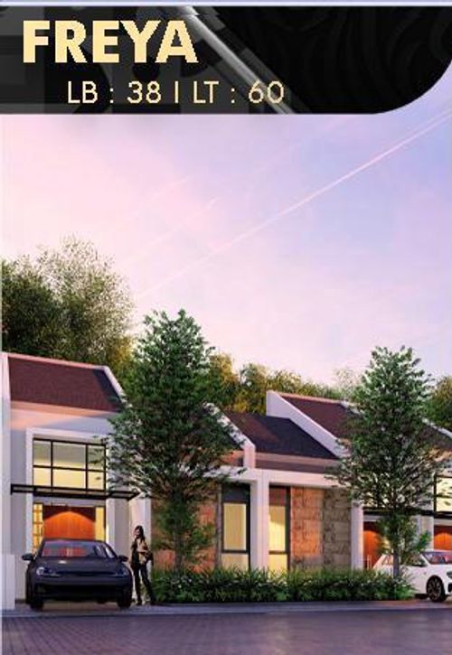 foto tampak rumah tipe Freya-B2 perumahan Golden East North Boulevard