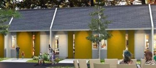 foto tampak rumah tipe VENTUS 475,0 perumahan Mutiara Gading City Cluster New Liverpool Tahap 1