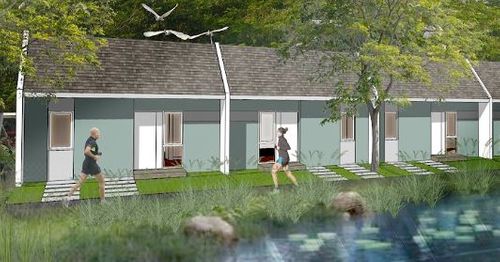 foto tampak rumah tipe VENTO 332,2 perumahan Mutiara Gading City Cluster New Liverpool Tahap 1