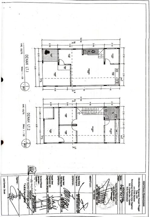 foto denah rumah tipe 133/75 perumahan PERMATA INTAN REGENCY