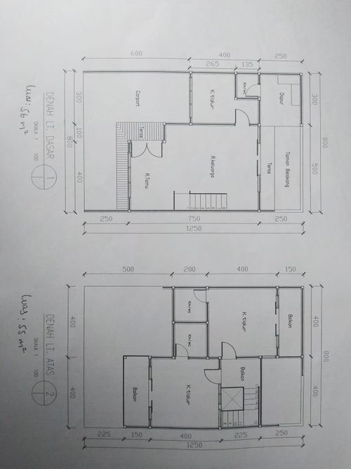 foto denah rumah tipe 100/100 perumahan PERMATA INTAN REGENCY