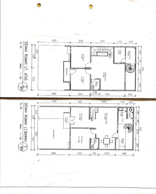 foto denah rumah tipe 135/105 perumahan PERMATA INTAN REGENCY