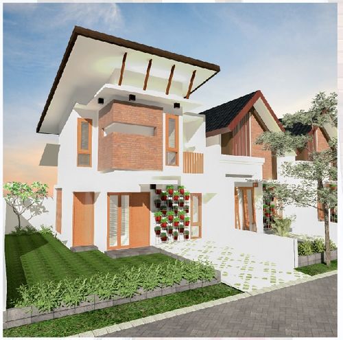 foto tampak rumah tipe BROADWAY 77 perumahan Jawara Land