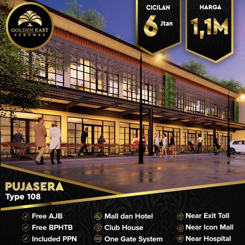 foto denah rumah tipe Ruko Pujasera-B1 perumahan Golden East North Boulevard