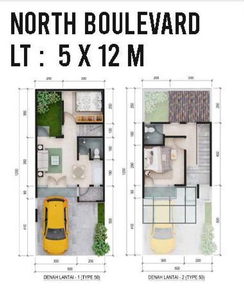 foto denah rumah tipe Radinka-B2 perumahan Golden East North Boulevard