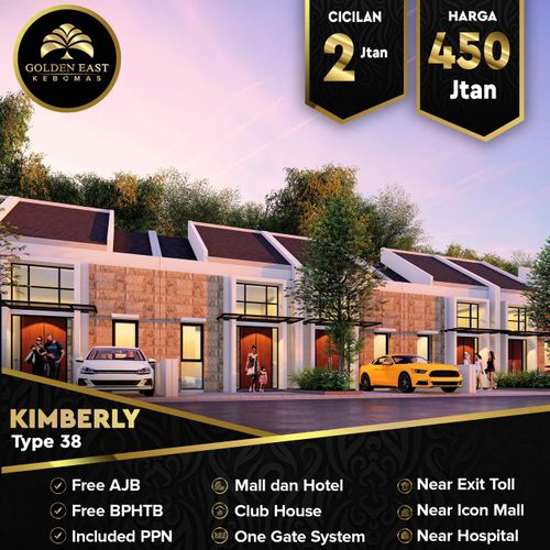 foto tampak rumah tipe Kimberly-A perumahan Golden East North Boulevard