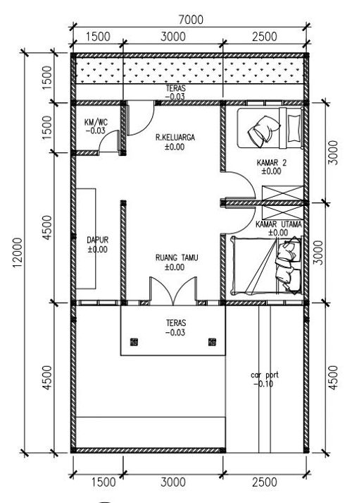 foto denah rumah tipe 52/84 perumahan PURI MUTIARA RESIDENCE