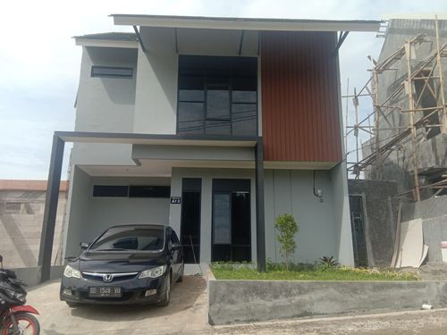 foto tampak rumah tipe 81 perumahan sawangan hill 3