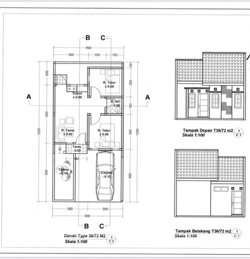 foto denah rumah tipe 36 perumahan Wijaya Regency 3