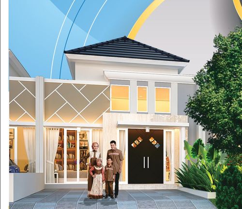 foto tampak rumah tipe MAGNOLIA perumahan TAMAN WISATA REGENCY