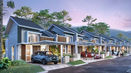 foto tampak rumah tipe Aira T39 perumahan GRAND DUTA CITY - SOJ
