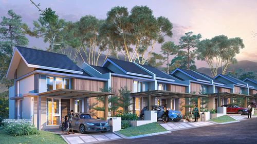 foto tampak rumah tipe Keila T47 perumahan GRAND DUTA CITY - SOJ