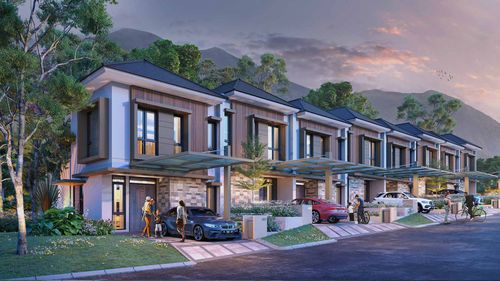 foto tampak rumah tipe Victoria T69 perumahan GRAND DUTA CITY - SOJ