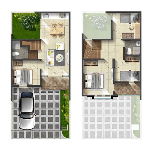 foto denah rumah tipe Madeira T82 perumahan GRAND DUTA CITY - SOJ