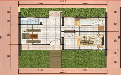 foto denah rumah tipe espada (komersil) perumahan Granada City