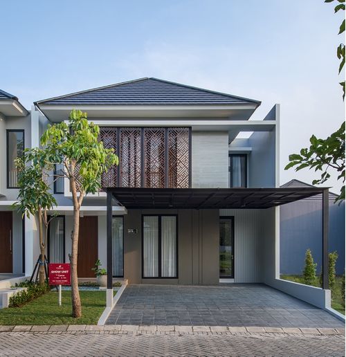 foto tampak rumah tipe CANNA perumahan EMERALD MANSION CITRALAND