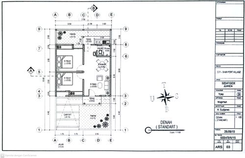 foto denah rumah tipe T.50 perumahan Perumahan Citi 9 Airport Village