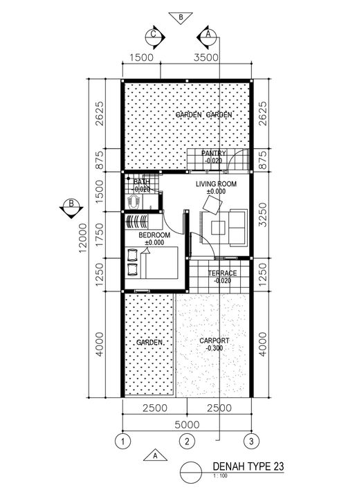 foto denah rumah tipe Nevada 485100 perumahan Cifest Hill