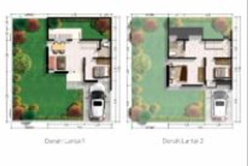 foto denah rumah tipe Darva perumahan CLUSTER ALBASIA & LAVESH KHI