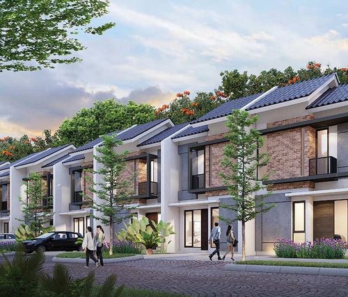 foto tampak rumah tipe Valka perumahan CLUSTER ALBASIA & LAVESH KHI