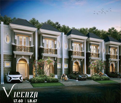 foto tampak rumah tipe VICENZA perumahan CITRALAND GAMA CITY MEDAN ( CLUSTER PASADENA 3 )