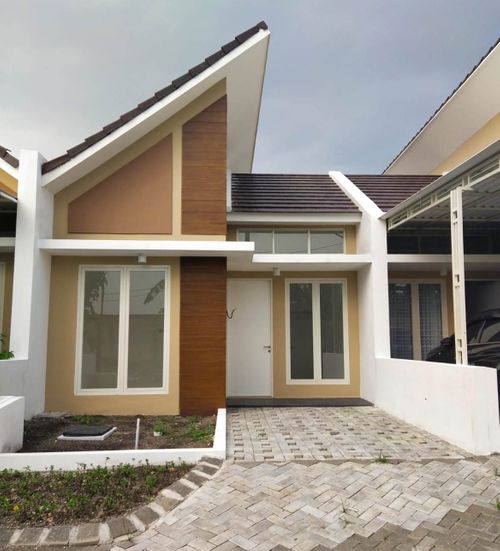 foto tampak rumah tipe Adenium 90 perumahan Banjar Mukti Residence