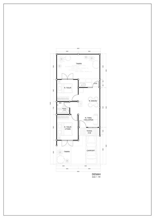 foto denah rumah tipe Adenium 90 perumahan Banjar Mukti Residence