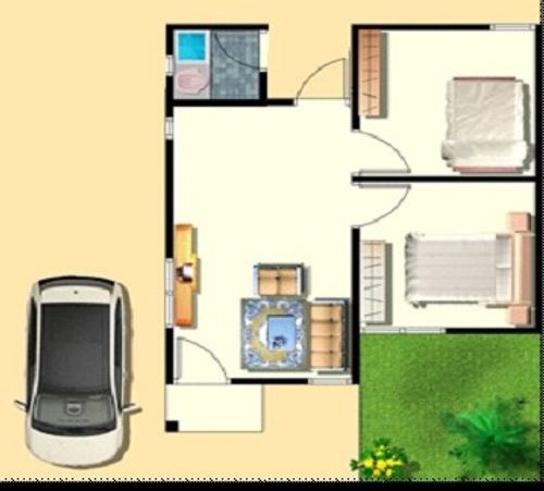 foto denah rumah tipe 36 perumahan GRIYA KENALI ABADI 3 (PENGEMBANGAN)