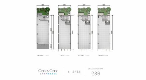 foto denah rumah tipe TOKO KANTOR STANDAR 4 LANTAI perumahan CITRA CITY BALIKPAPAN