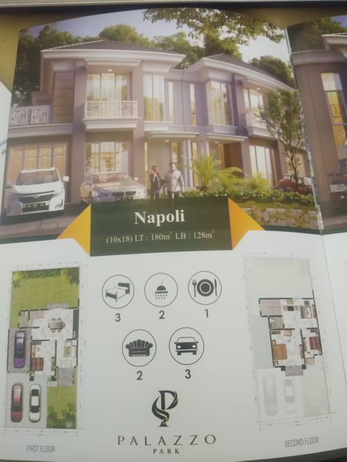 foto denah rumah tipe Napoli perumahan PERUM GREENLAND TAHAP 2